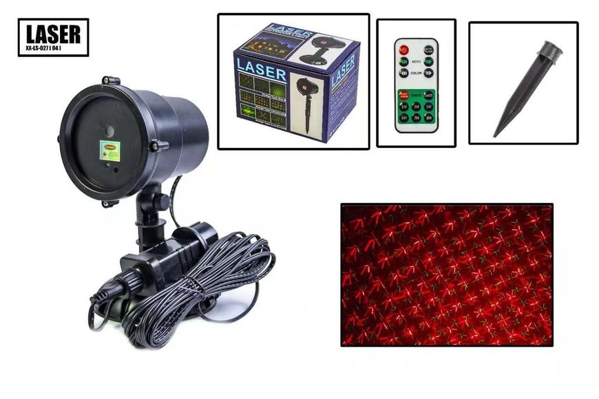 Новогодний уличный лазерный проектор X-Laser XX-LS-027 с ДУ фото 1