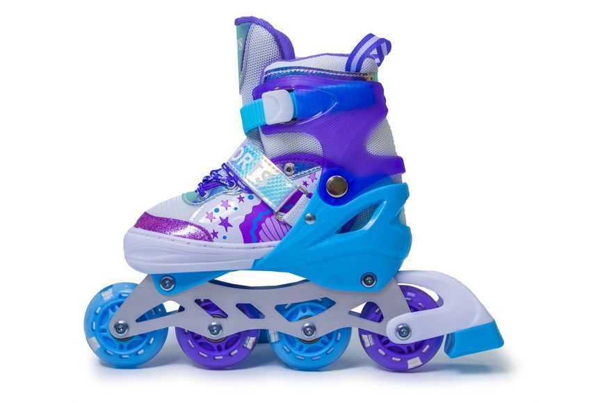 Детские раздвижные ролики 29-33 Scale Sports Mermaid подсветка колес фиолетовый фото 7