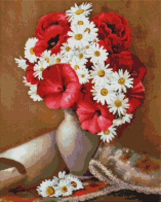 Алмазна мозаїка Brushme "Букет із польових квітів" 40х50см DBS1024 фото 1