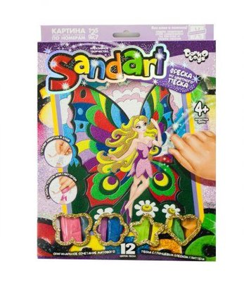 Дитяча картина із кольорового піску Danko Toys Sandart Чарівна фея SA-01-09 фото 1