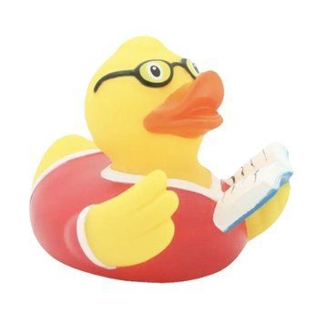 Стильна тематична гумова качечка FunnyDucks "Письменник" L1827 фото 1