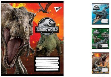 Набір учнівських зошитів Yes Jurassic World. Genetic failure формат А5, 12 арк. в лінійку 25 шт. 765360 фото 1