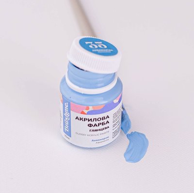 Художня акрилова глянцева фарба BrushMe колір "Аквамарин" 20 мл ACPT35 фото 1