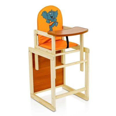 Детский стульчик для кормления - трансформер Мася Слоник оранжевый фото 1