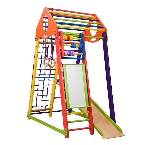 Домашний игровой спортивный комплекс SportBaby BambinoWood Color Plus фото 2