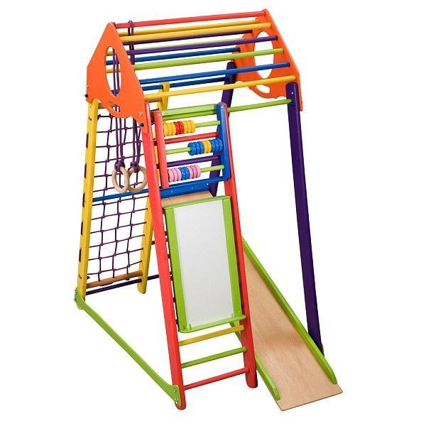 Домашний игровой спортивный комплекс SportBaby BambinoWood Color Plus фото 6