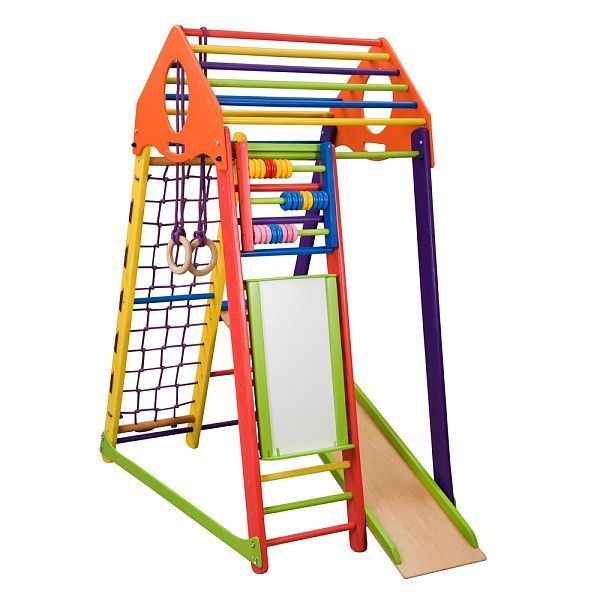 Домашний игровой спортивный комплекс SportBaby BambinoWood Color Plus фото 5