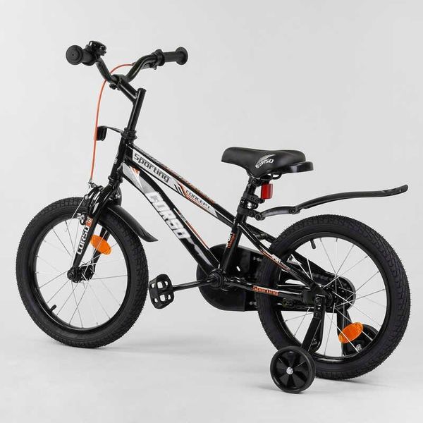Велосипед дитячий двоколісний 16" CORSO Sporting чорно-білий R-16317 фото 3