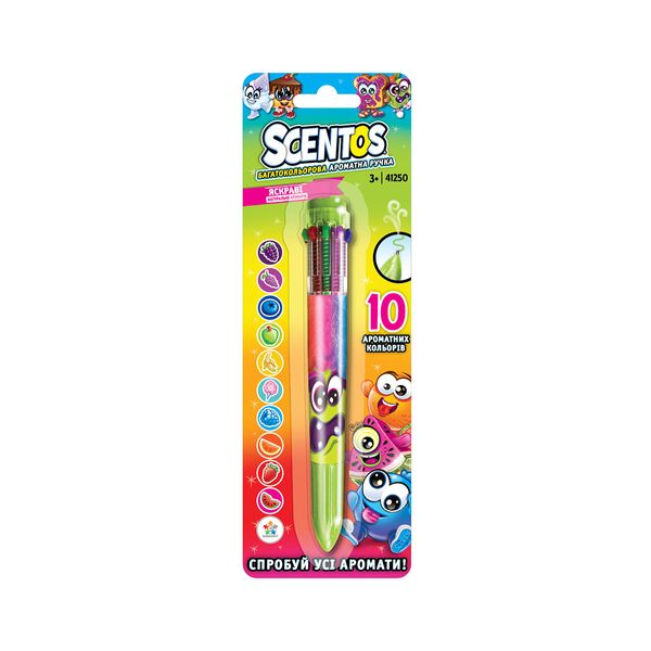 Багатобарвна ароматна кулькова ручка Scentos - Чарівний настрій (10 кольорів) фото 2