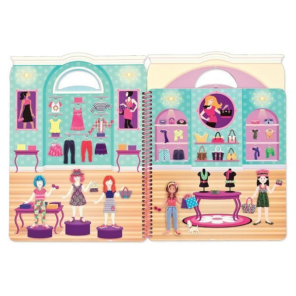 Об'ємні багаторазові наліпки з тематичним альбомом Melissa & Doug "Гламур" 196 наліпок MD19412 фото 4