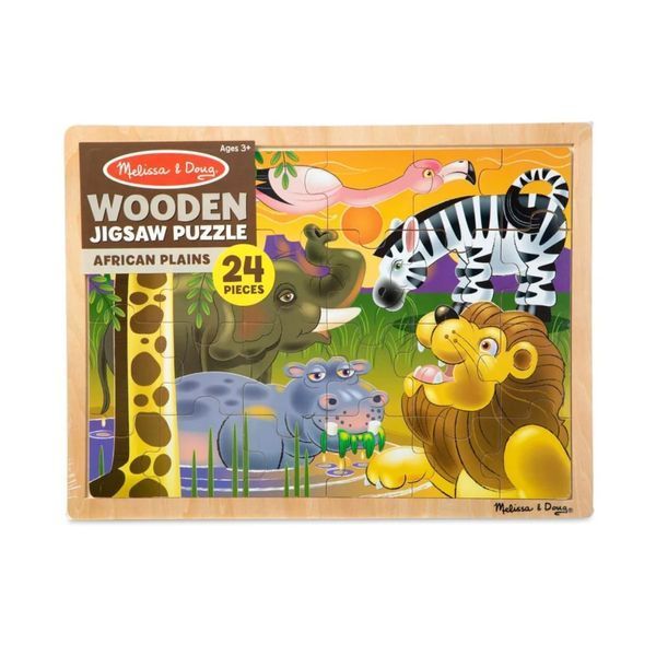 Деревянный пазл в рамке Melissa & Doug &laquo;Африканская саванна&raquo; 24 элемента MD12937 фото 4