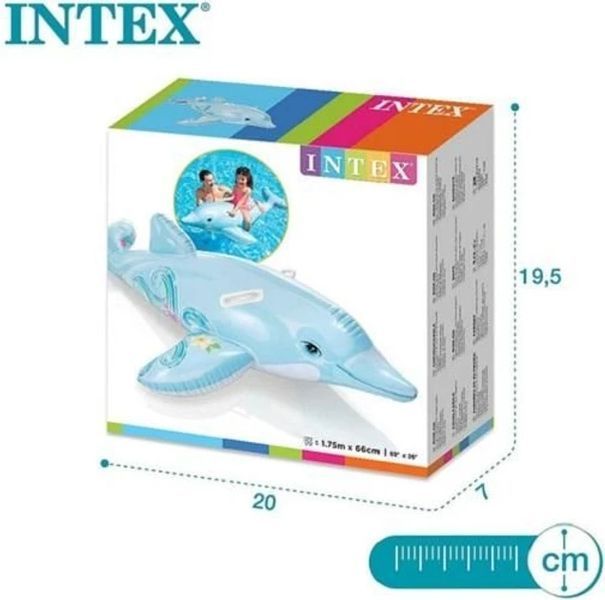 Надувний пліт Intex для плавання Дельфін 175х66 см 58535 фото 2