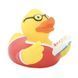 Стильна тематична гумова качечка FunnyDucks "Письменник" L1827 фото 1