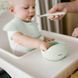 Детская силиконовая мисочка для кормления 6м+ Babyono с присоской зелёная фото 5