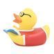 Стильна тематична гумова качечка FunnyDucks "Письменник" L1827 фото 4