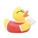 Стильна тематична гумова качечка FunnyDucks "Письменник" L1827 фото 2