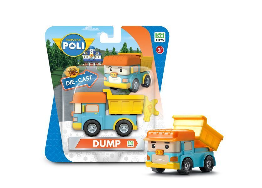 Колекційна металева машинка Robocar POLI Робокар Дамп 7 см фото 2