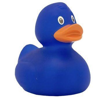 Стильна тематична гумова качечка FunnyDucks "Синя" L1306 фото 1