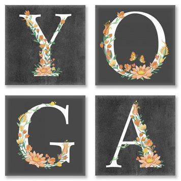 Картина за номерами Ідейка Поліптих "YOGA лофт" (4 шт) 18х18см CH118 фото 1
