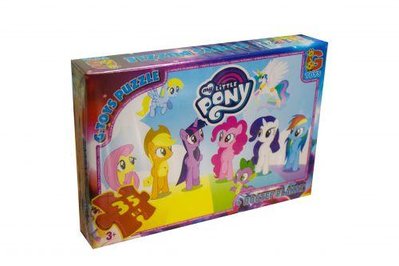 Пазлы G-Toys "My little Pony: персонажи" 35 элементов + постер 21 х 30 см MLP013 фото 1