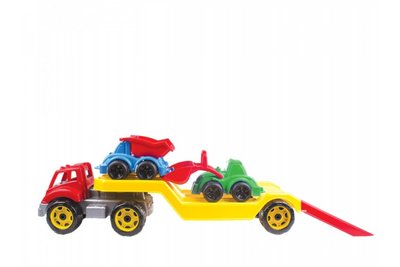 Іграшковий автовоз ТехноК з набором Будмайданчик 65 см червоний 3930 фото 1