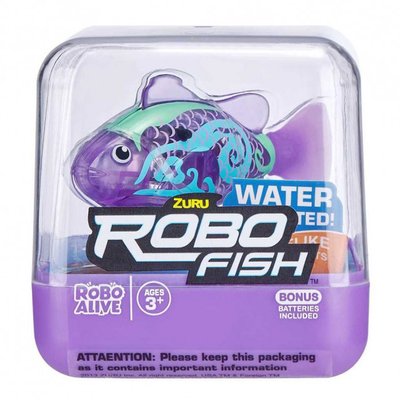 Интерактивная игрушка для ванны ROBO ALIVE - Роборыбка (фиолетовая) фото 1