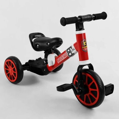 Дитячий триколісний велосипед - трансформер Best Trike EVA колеса, функція біговела червоний 36617 фото 1