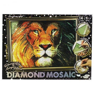 Алмазна мозаїка Danko Toys Diamond Mosaic Лев DM-03-03 фото 1