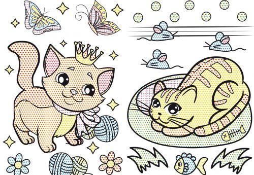 Большая водная раскраска А4 Crystal Book "Котята" укр фото 2