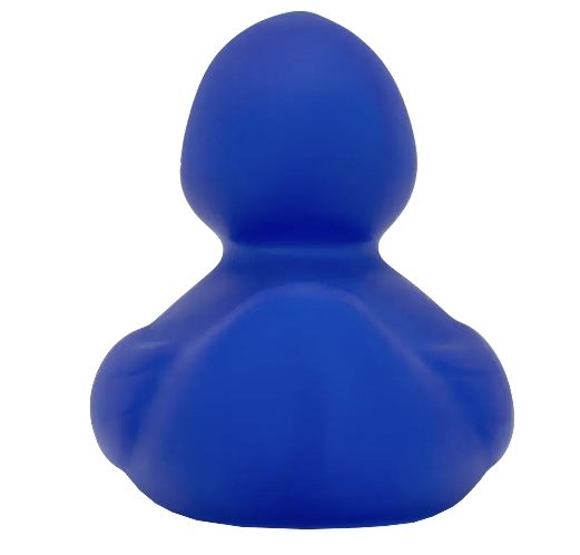 Стильна тематична гумова качечка FunnyDucks "Синя" L1306 фото 3