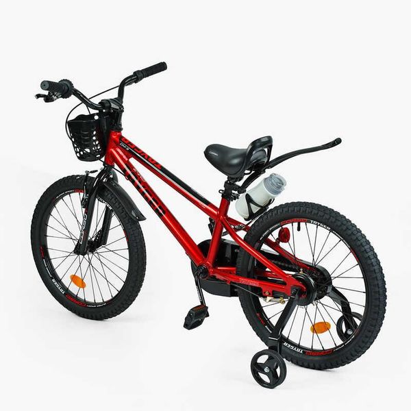 Велосипед подростковый двухколёсный 20" CORSO Tayger алюминиевая рама доп колеса красный TG-69303 фото 3