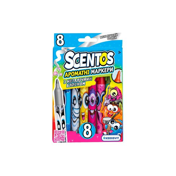 Набор ароматных маркеров для рисования Scentos - Металлический блеск (8 цветов) фото 2