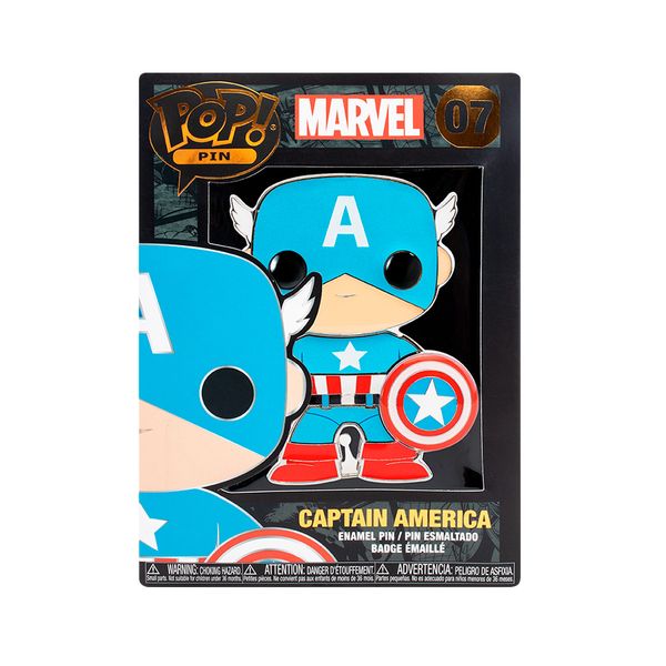 FUNKO POP! Металлический пин серии «Marvel» – Капитан Америка 10 см фото 3