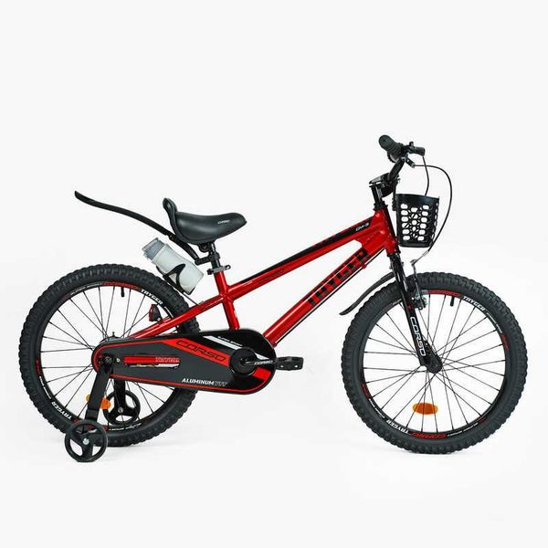 Велосипед двоколісний підлітковий 20" CORSO Tayger алюмінієва рама доп колеса червоний TG-69303 фото 2