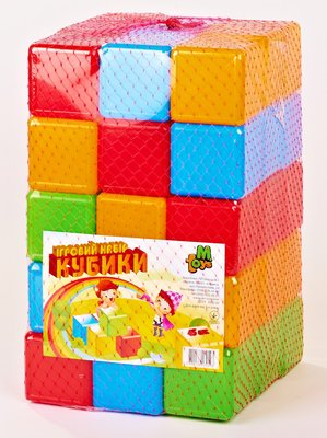 Развивающие кубики пластмассовые Mtoys "Цветные" (45 штук) 09065 фото 1