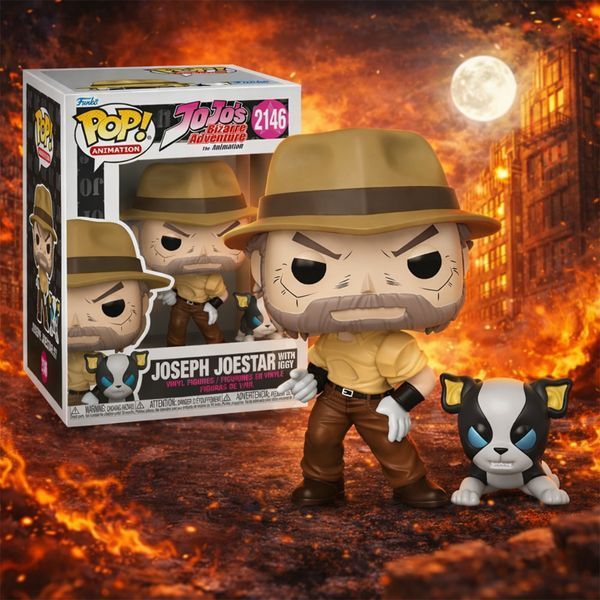 Набор фигурок FUNKO POP! JoJo's Bizarre Adventure Джозеф и Игги 9 см 88461 фото 3