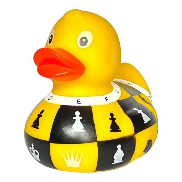Стильна тематична гумова качечка FunnyDucks "Шахи" L1319 фото 2