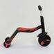 Самокат - беговел - велосипед 3 в 1 Best Scooter подсветка музыка PU колеса красный JT 28288 фото 3