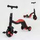 Самокат - беговел - велосипед 3 в 1 Best Scooter подсветка музыка PU колеса красный JT 28288 фото 1