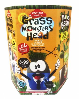 Набір для пророщування Danko Toys Grass Monsters Head (укр) GMH-01-02U фото 1