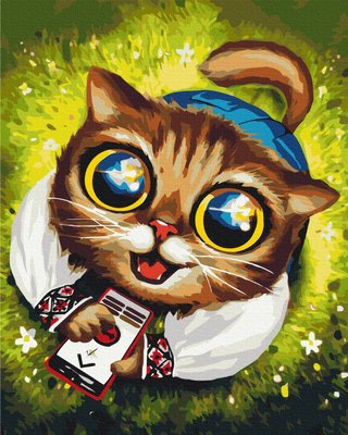 Картина за номерами BrushMe серії Патріот "Котик із ППО" Маріяна Пащук 40х50см BS53418 фото 1