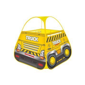 Дитяча палатка для хлопчика Піраміда Truck 99 &times; 80 &times; 80 см жовта MR 1116 фото 1