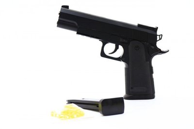 Игрушечный металлический пистолет на пластиковых пульках 6мм CYMA ZM26 фото 1