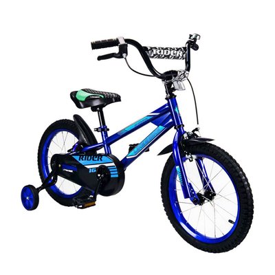 Велосипед дитячий двоколісний 16" Like2bike Rider сталева рама, дзвінок, синій 211607 фото 1