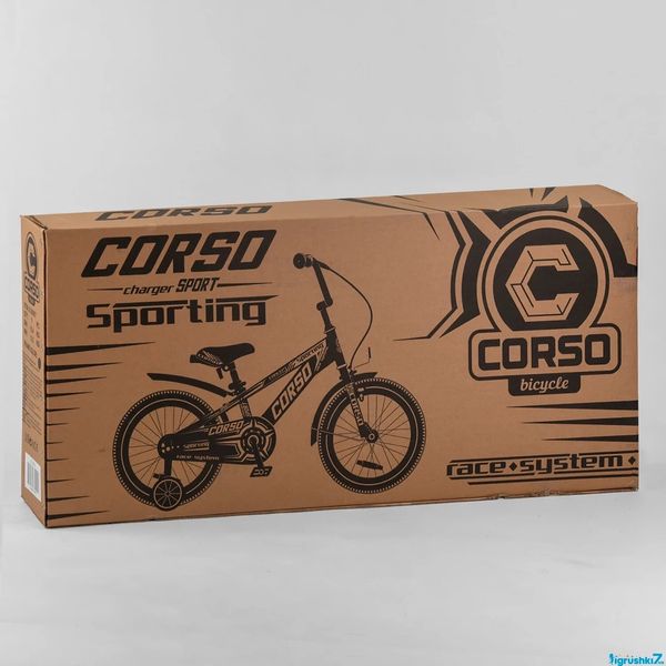 Велосипед підлітковий двоколісний 20" CORSO Sporting чорно-зелений R-20715 фото 4