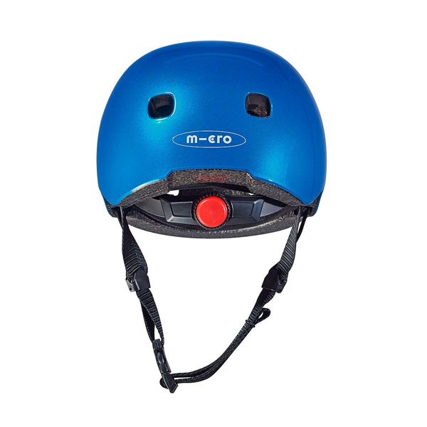 Защитный шлем премиум MICRO с LED габаритами размер S 48–53 cm Темно-синий фото 6