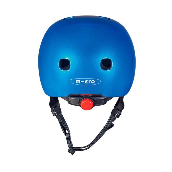 Защитный шлем премиум MICRO с LED габаритами размер S 48–53 cm Темно-синий фото 5