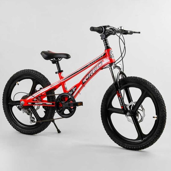 Велосипед підлітковий двоколісний 20" Corso Speedline червоний MG-28455 фото 3
