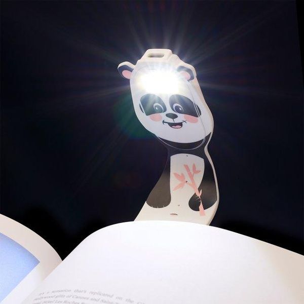 Детская закладка с LED фонариком FLEXILIGHТ с USB аккумулятором 20 люм серии «Друзья» - Панда фото 6