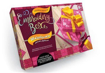 Набір для вишивання Danko Toys Скринька Embroidery Box Бантік-романтик EMB-01-07 фото 1
